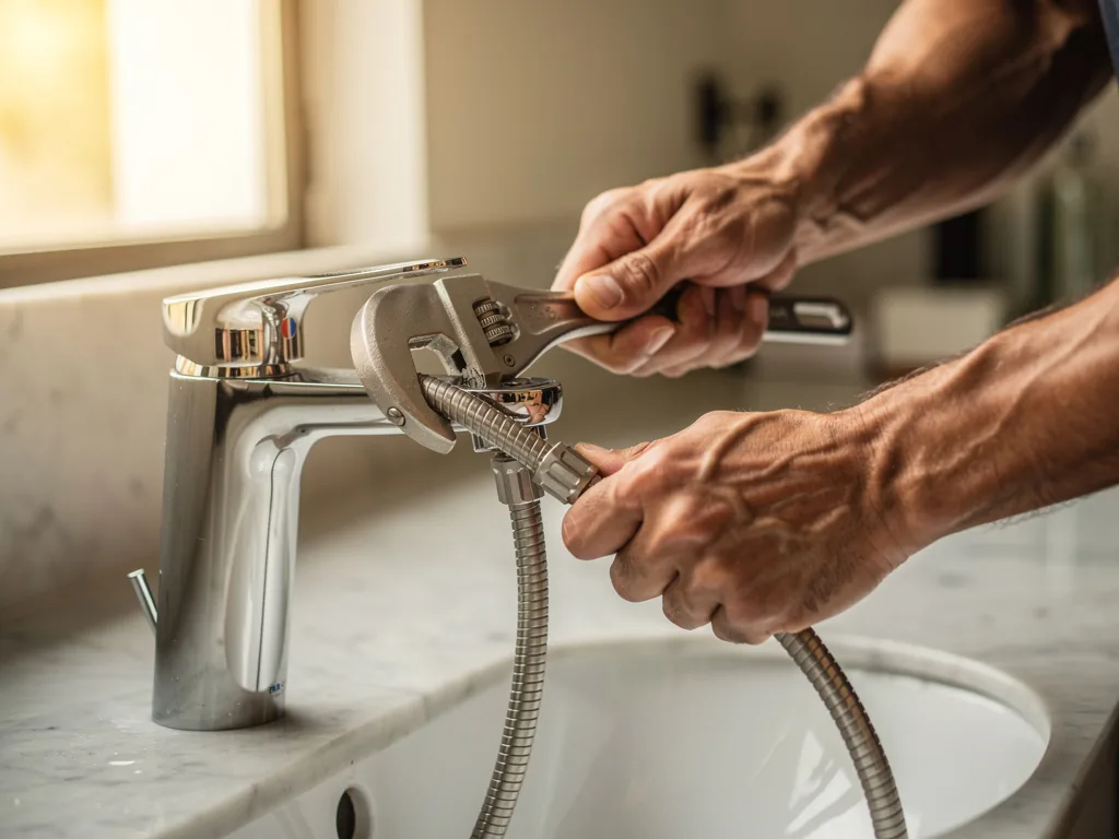 Intervention plombier à Paris 15e : artisan au travail